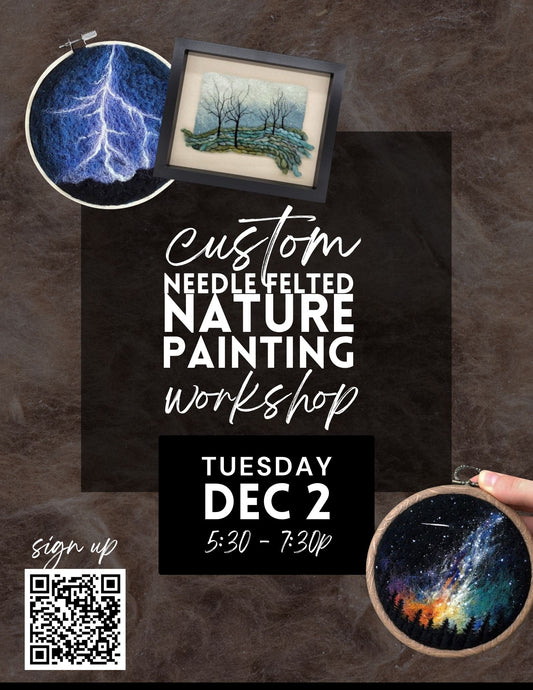 Custom Needle Felted Nature Painting - Dec 2