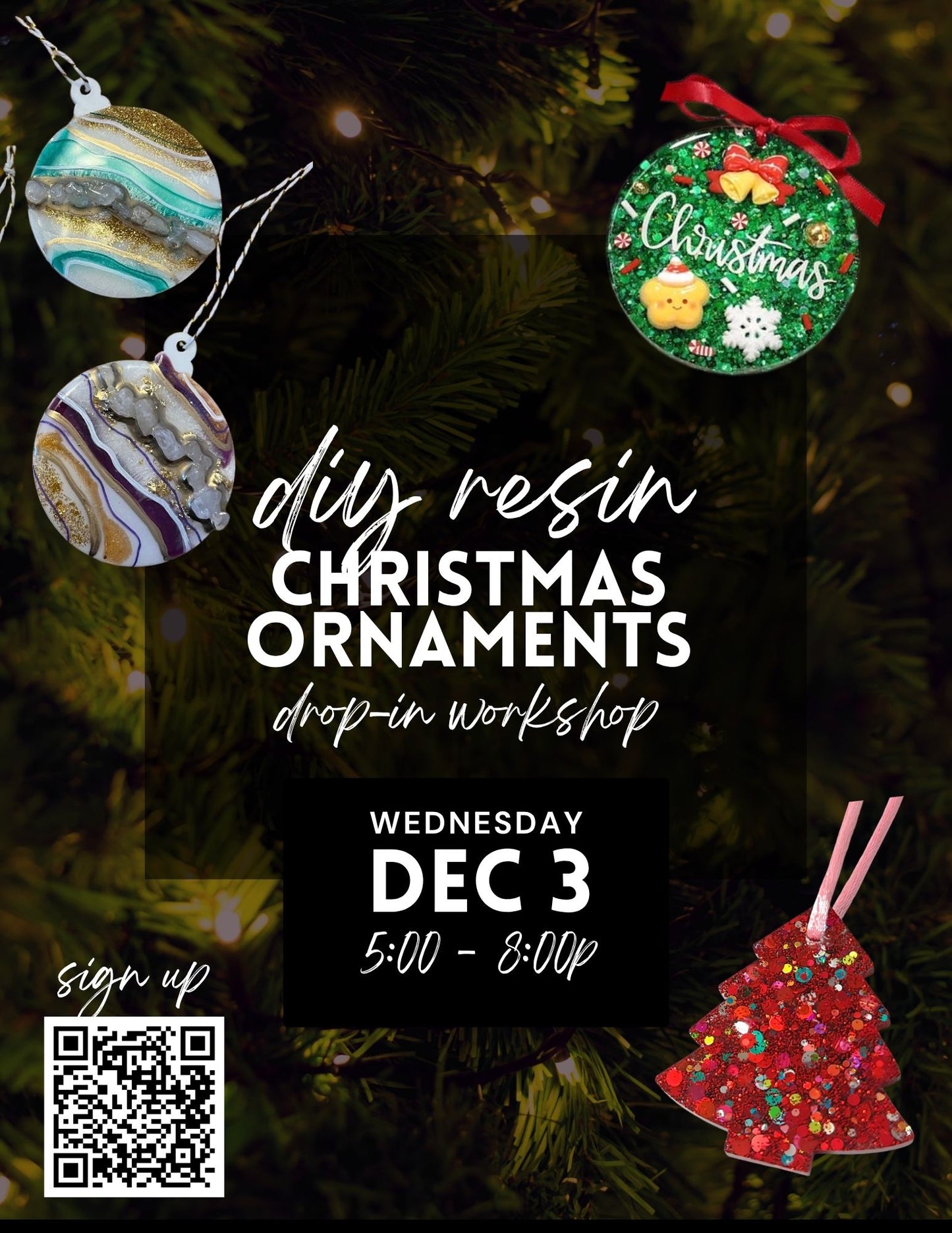 DIY Resin Ornaments Drop-In Workshop - Dec 3
