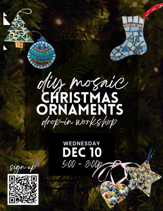 Mosaic Holiday Ornaments Drop-In Workshop - Dec 10