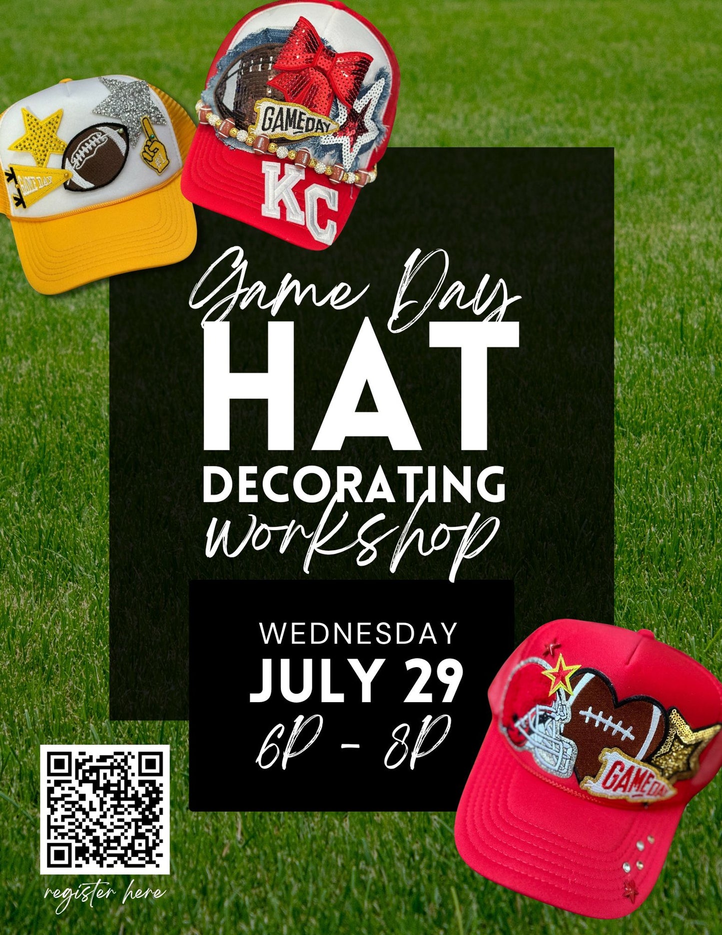 Game Day Hat Decorating Workshop - July 29