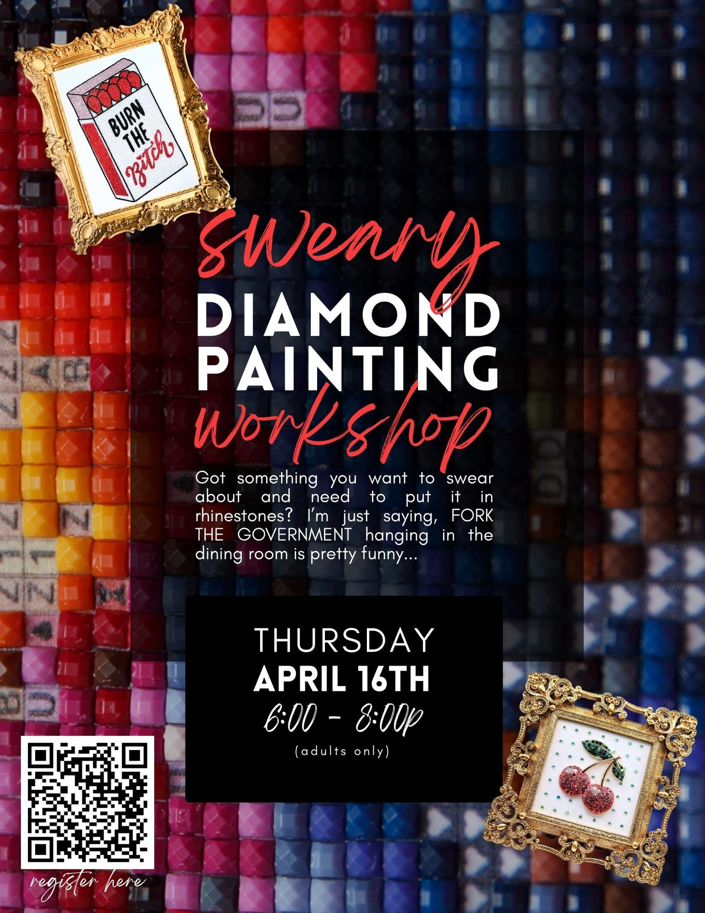 Sweary Diamond Painting Workshop - April 16