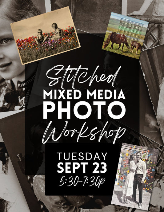Hand Stitched Photo Art  - Mixed Media Embroidery - Sept 23