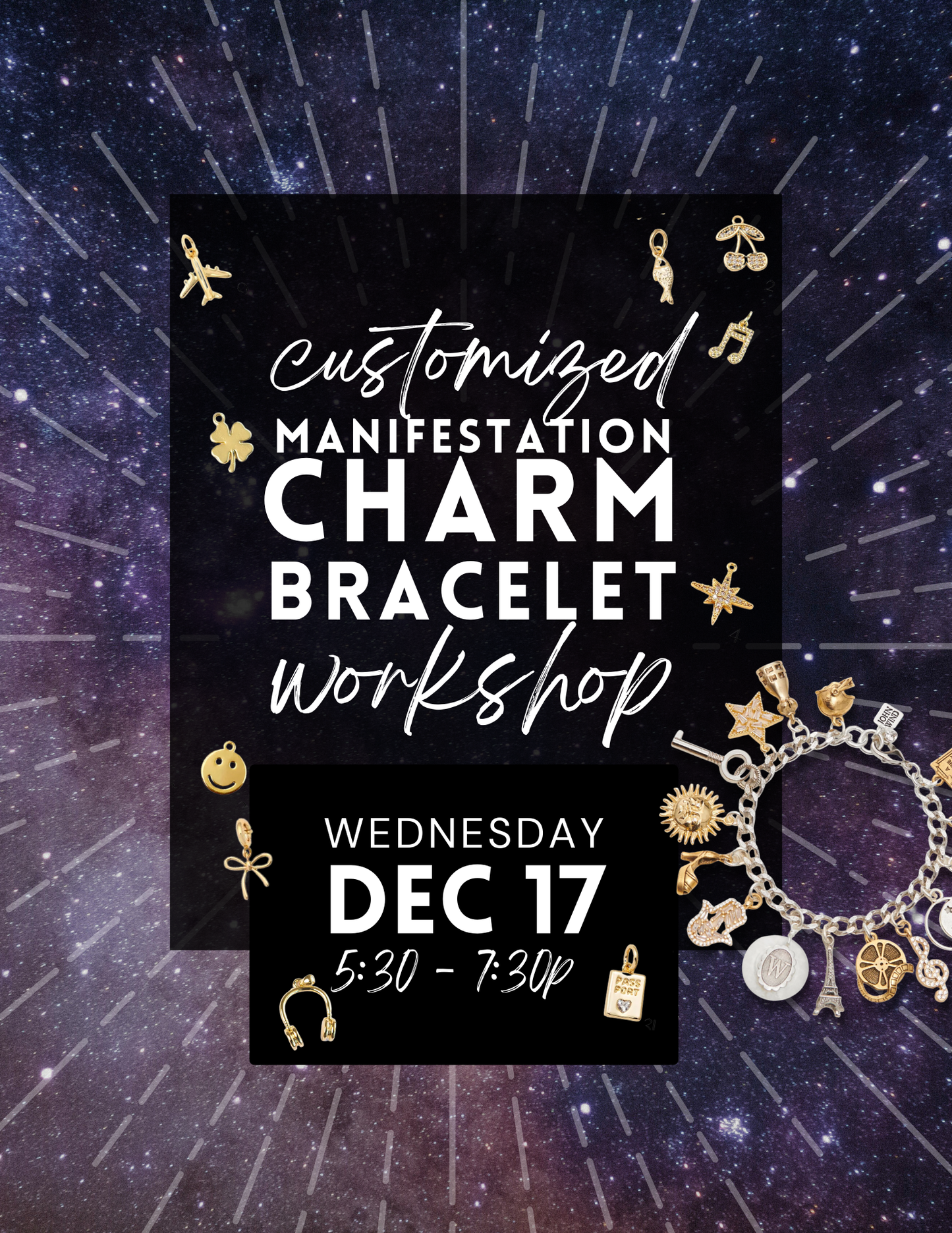 Manifestation Charm Bracelet Making Workshop - Dec 17