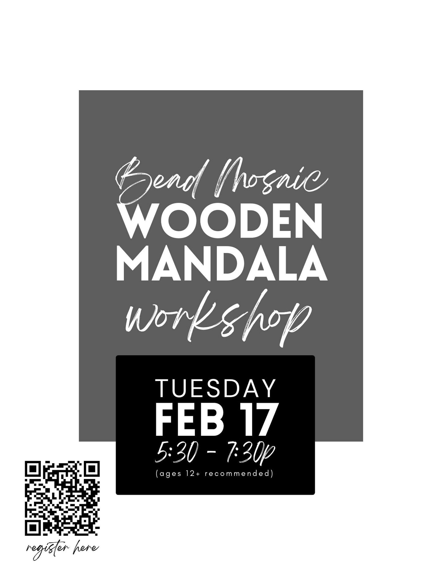 Beaded Mosaic Mandala Workshop - Feb 17