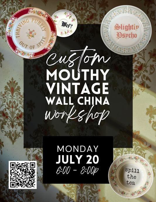 Sassy Vintage Wall Plate Workshop - July 20