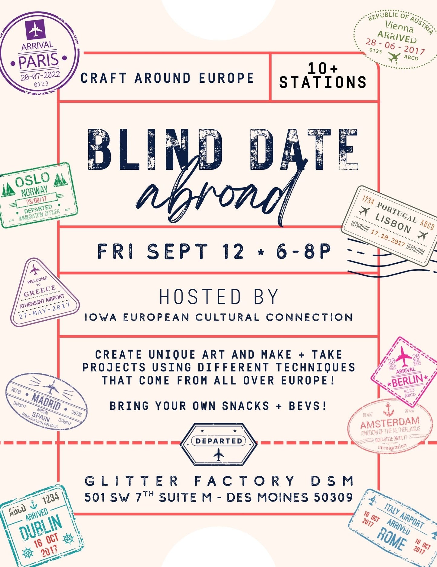 Blind Date Abroad - A Craft Date Around the World - Sept 12th