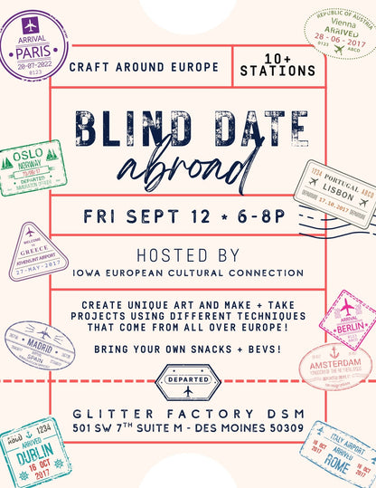 Blind Date Abroad - A Craft Date Around the World - Sept 12th