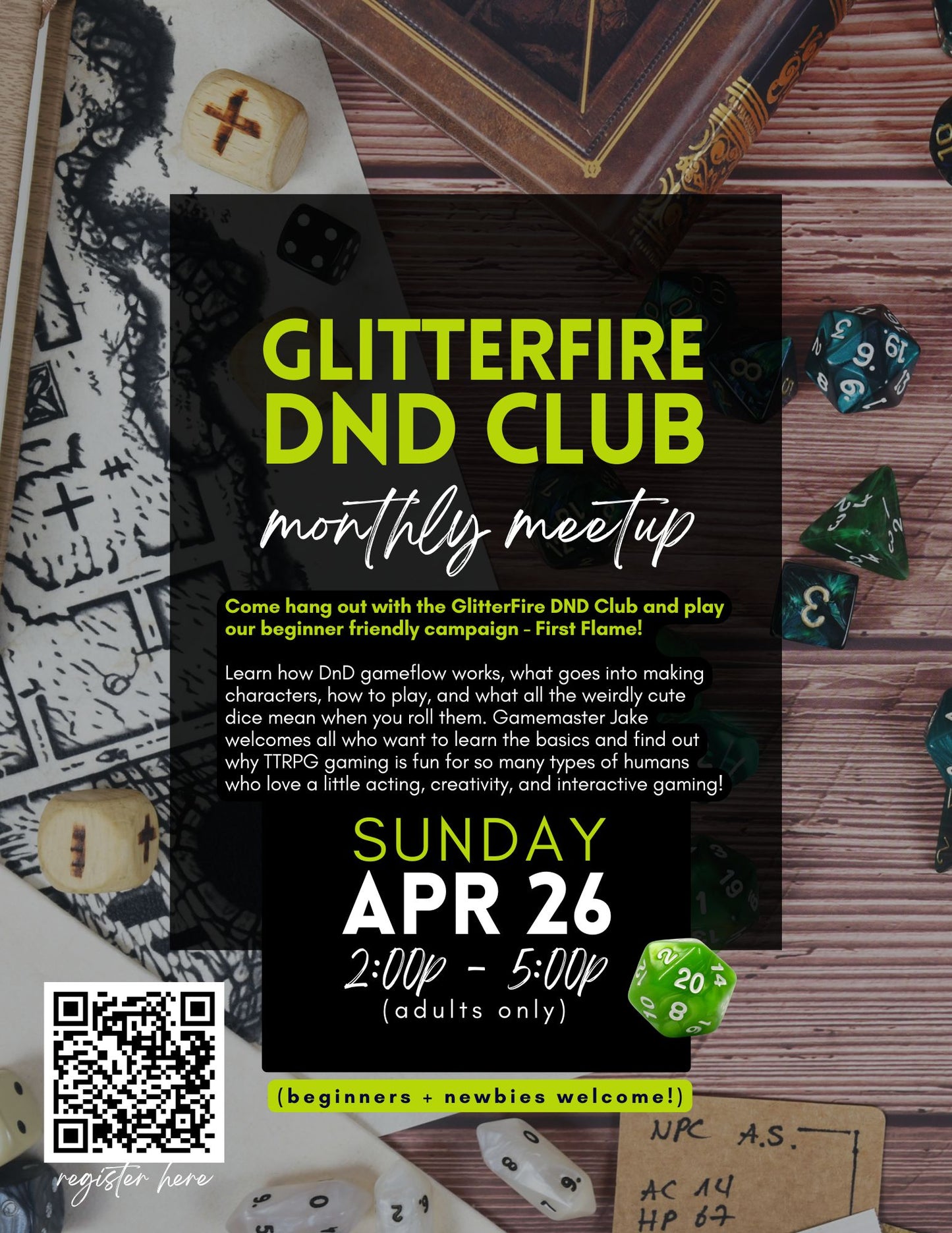 GlitterFire DnD - Monthly Meetup - April 26