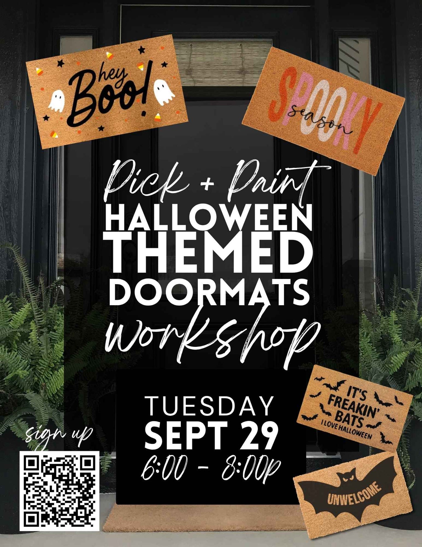 Pick and Paint Halloween + Fall Doormat Workshop - Sept 29