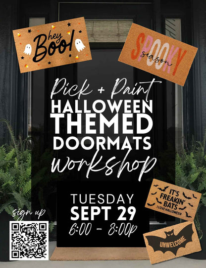 Pick and Paint Halloween + Fall Doormat Workshop - Sept 29