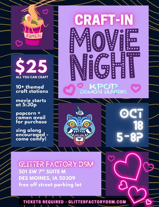 Craft-In Movie Night - KPop Demon Hunters - Oct 18