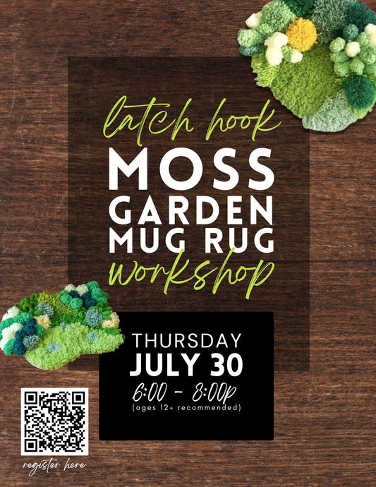 Hand-tufted Latch Hook Mossy Mug Rugs - July 30