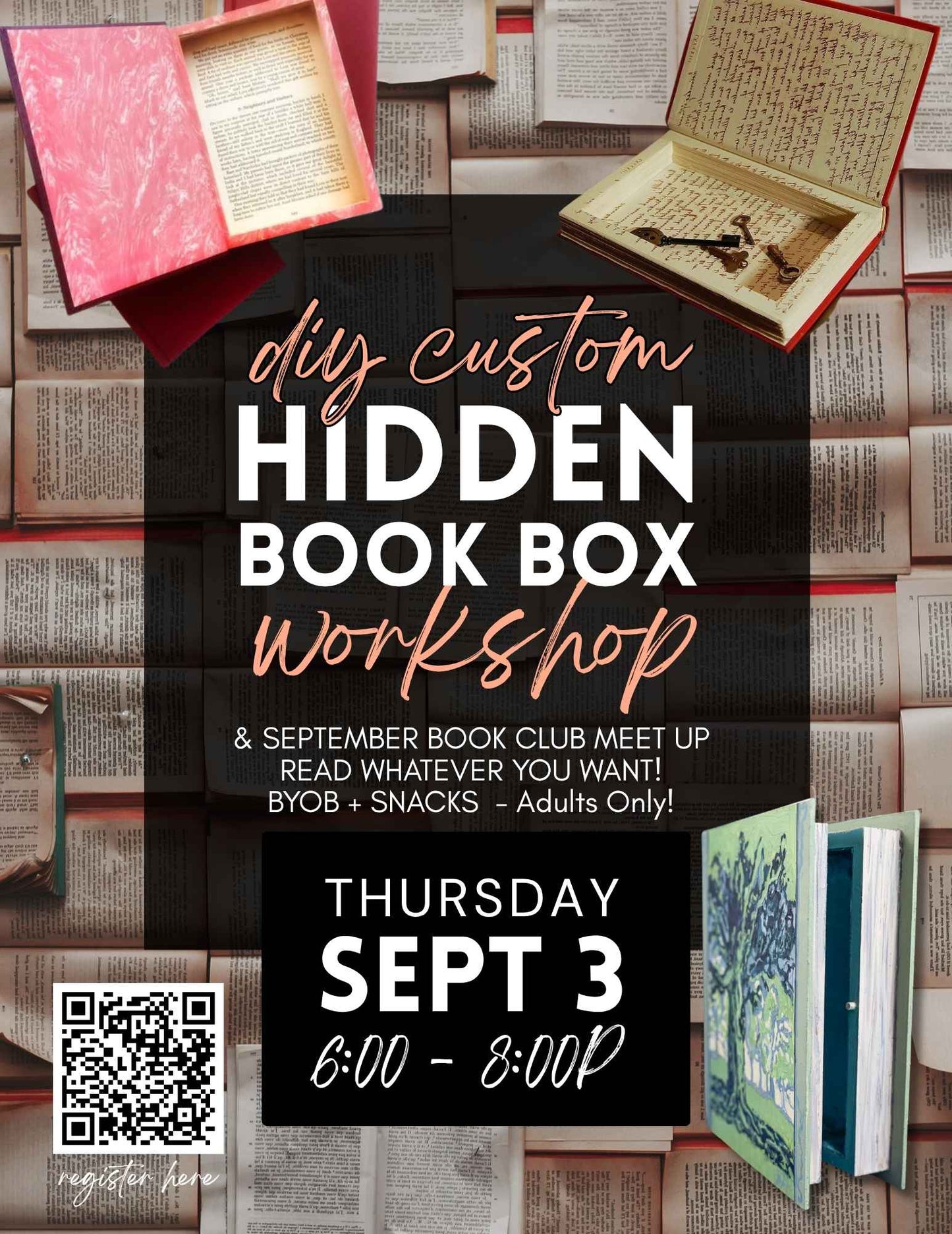 Learn to Make a Hidden Book Box Workshop - Sept 3