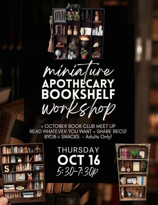 Miniature Apothecary Bookshelf - Oct 16