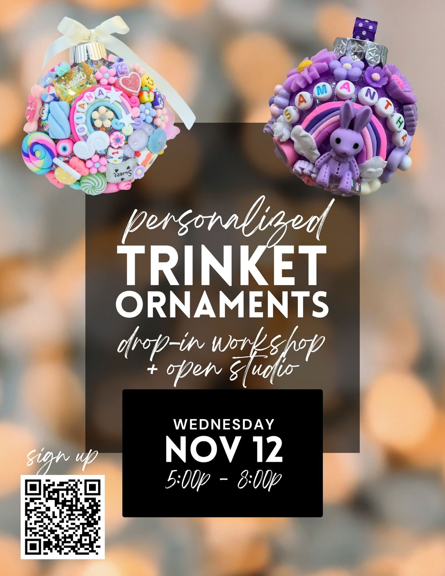 Personalized Trinket Ornament Drop-In Workshop - Nov 12
