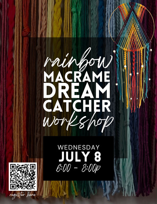 Macrame Rainbow Dreamcatcher - July 8th