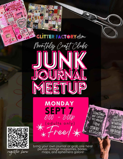 Junk Journal + Collage Club Meetup - FREE - Sept 7