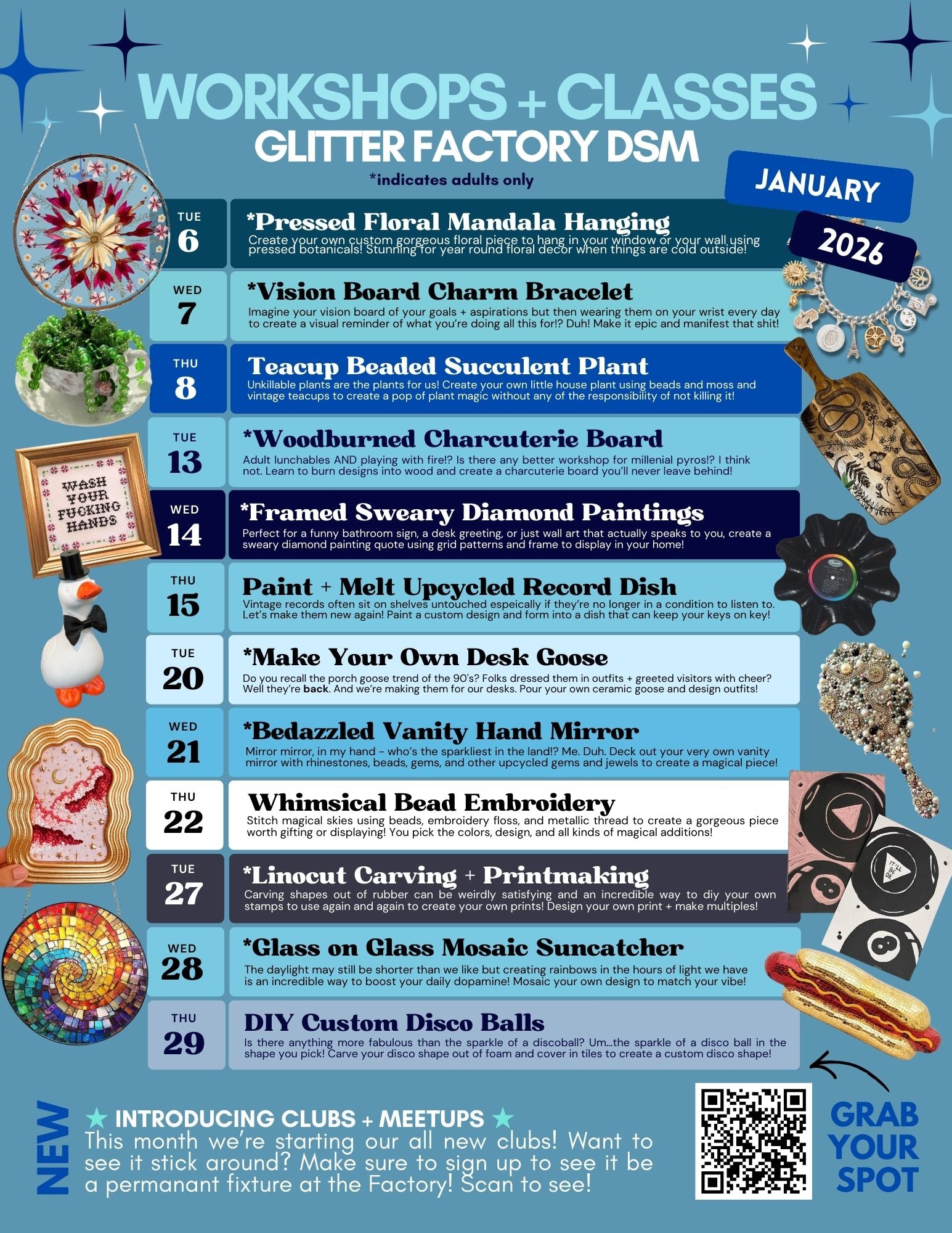 Teacup Beaded Succulent Plant Workshop - Jan 8 – Glitter Factory DSM