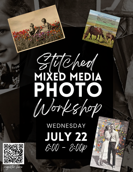 Stitched Vintage Postcards + Photographs - July 22