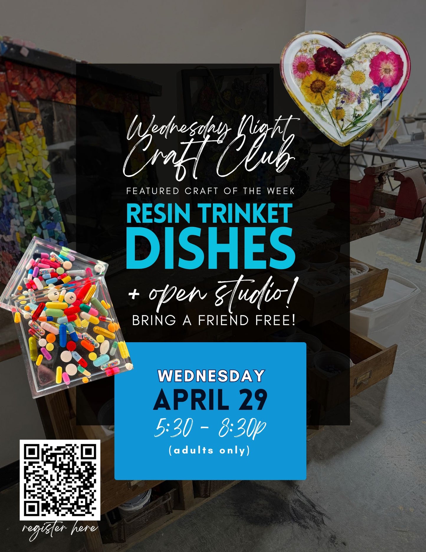 Weekly Craft Club - Resin Trinket Dish Workshop - April 29
