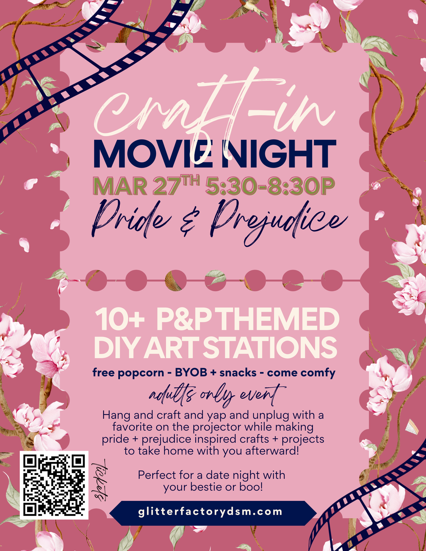 Pride + Prejudice Themed Craft-In Movie Night - March 27